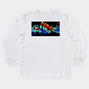 False-colour STM image of DNA (isometric projection) (G110/0152) Kids Long Sleeve T-Shirt